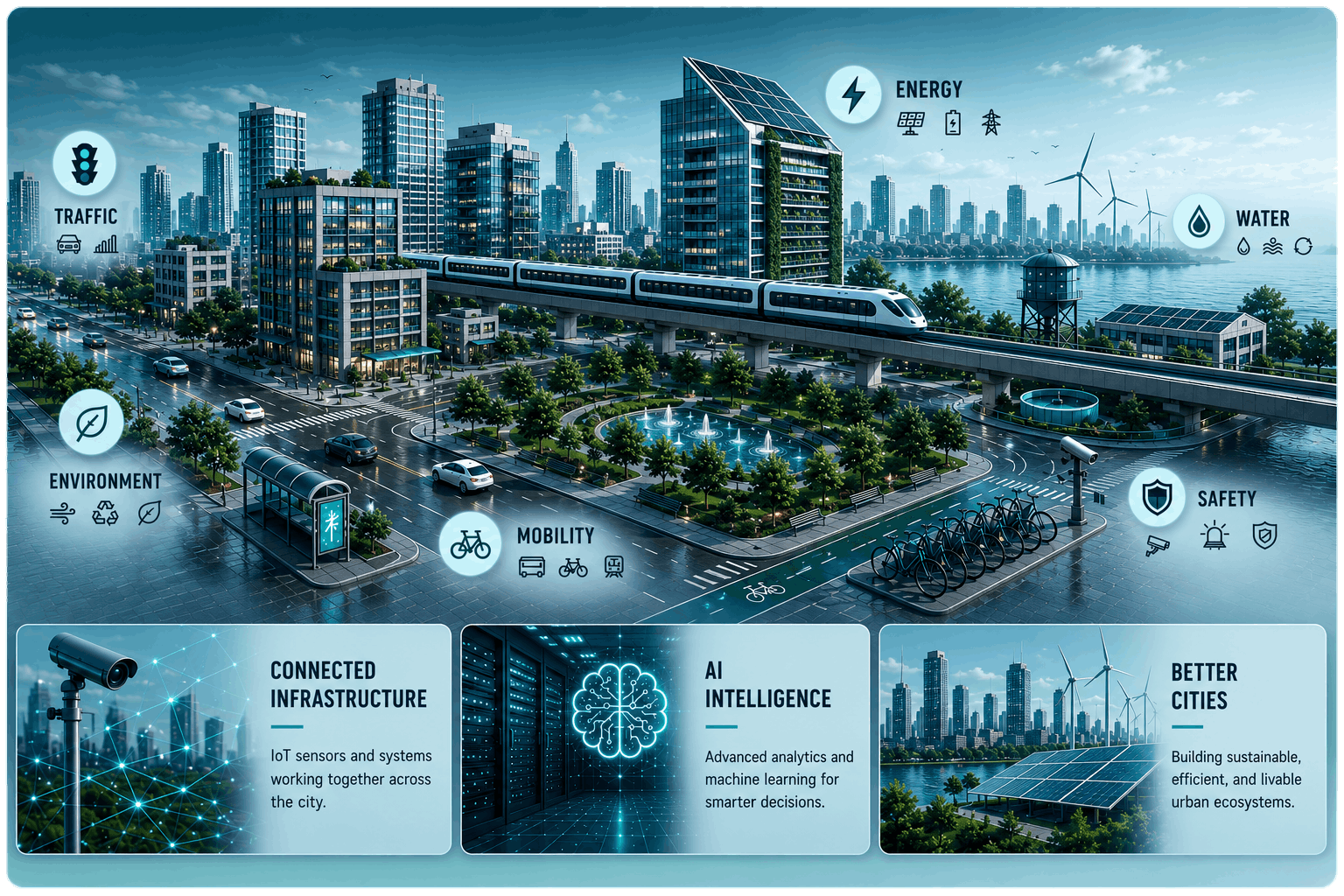 Smart City Ecosystem Illustration